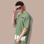 Typography Printed Oversized Cotton T-shirt